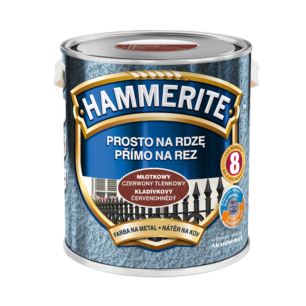 HAMMERITE MŁOTKOWY 2.5L  CZERWONY TLENKOWY