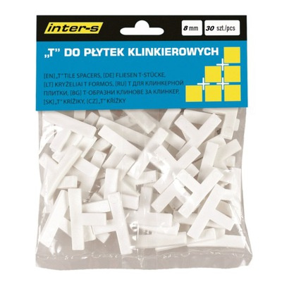070 113 KRZYŻYKI T DO PŁYTEK KLINKIEROWYCH 10MM /PACZ 30SZT/