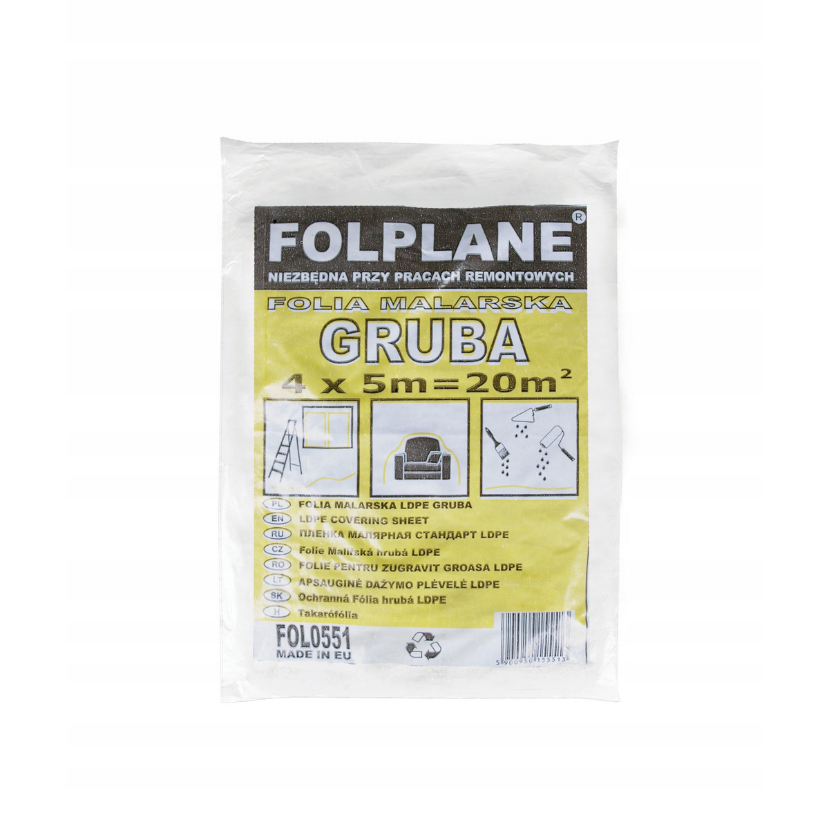 FOLIA MALARSKA PAINTER GRUBA 0,3KG 4X5M