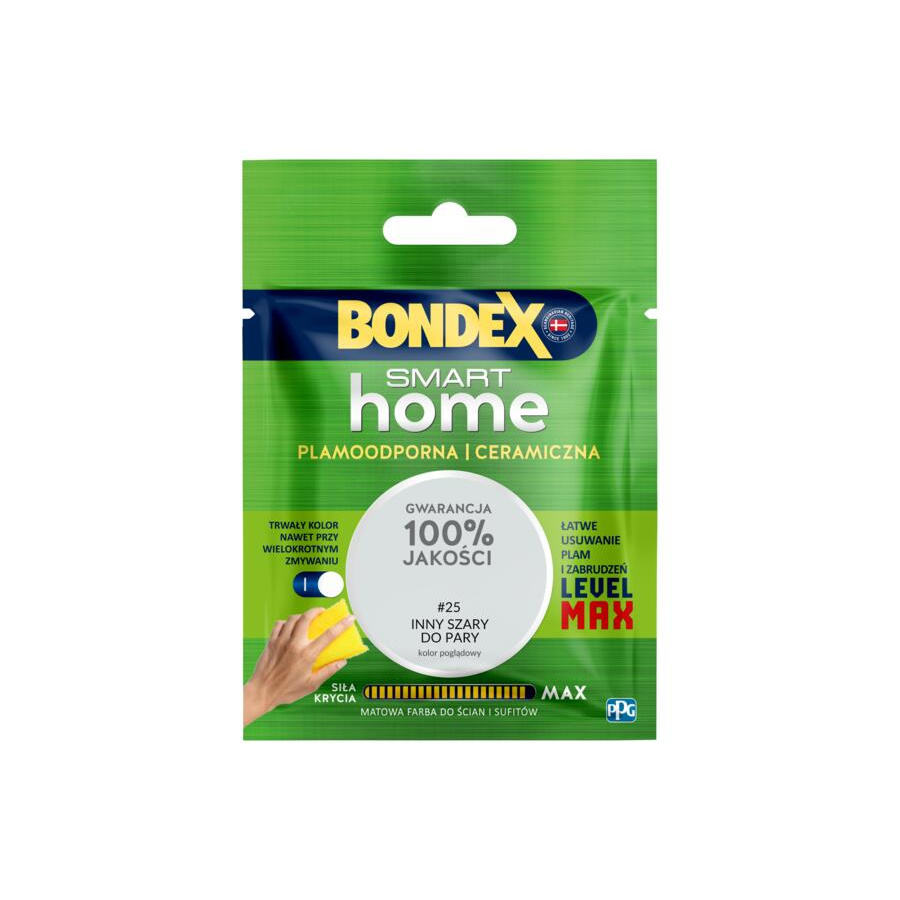 FARBA CERAMICZNA BONDEX SMART HOME 0.03L INNY SZARY DO PARY MAT TESTER