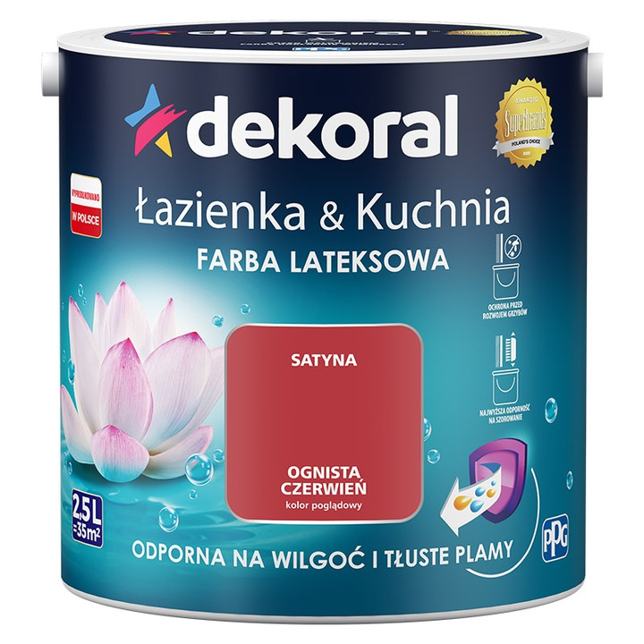 ŁAZIENKA & KUCHNIA OGNISTA CZERWIEŃ 2.5L