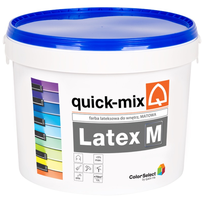 FARBA LATEKSOWA QUICK-MIX LATEX M 2.5L BIAŁA