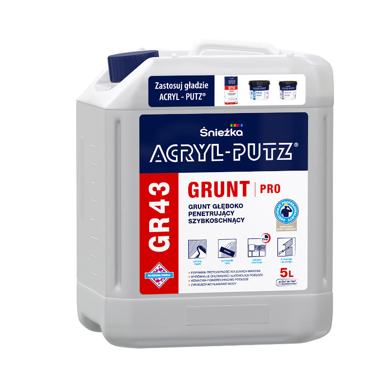 GRUNT GŁĘBOKO PENETRYJĄCY ŚNIEŻKA ACRYL PUTZ GR43 5L
