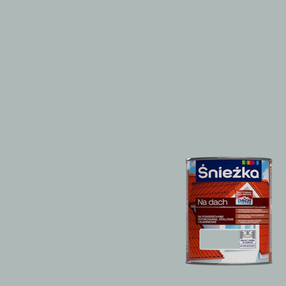 FARBA POLIWINYLOWO AKRYLOWA ŚNIEŻKA NA DACH 5L POPIELATY JASNY