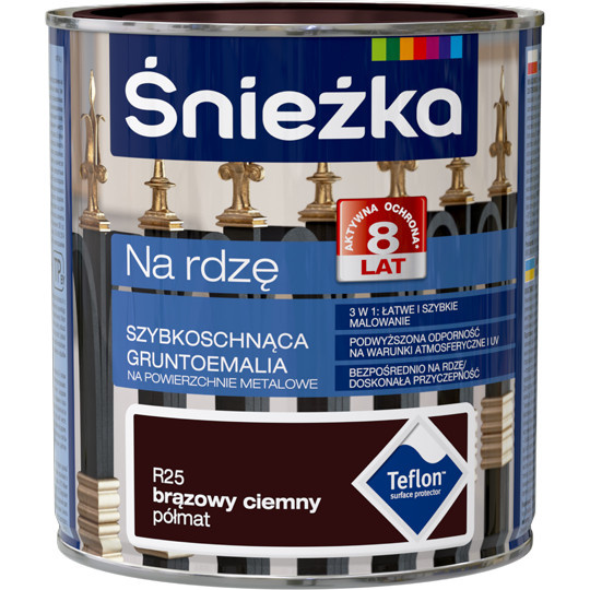 GRUNTOEMALIA ŚNIEŻKA NA RDZĘ 0.65L BRĄZ CIEMNY PÓŁMAT