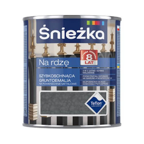 GRUNTOEMALIA ŚNIEŻKA NA RDZĘ 0.65L GRAFITOWY MŁOTEK