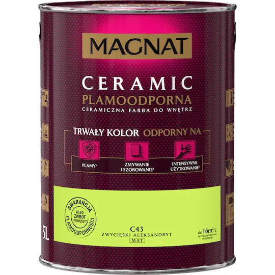FARBA CERAMICZNA MAGNAT CERAMIC 5L ZWYCIĘSKI ALEKSANDRYT C43