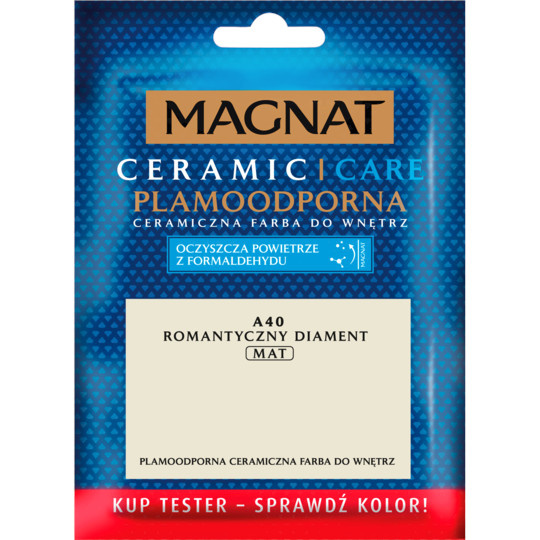 FARBA CERAMICZNA MAGNAT CARE TESTER 30ML ROMANTYCZNY DIAMENT A40