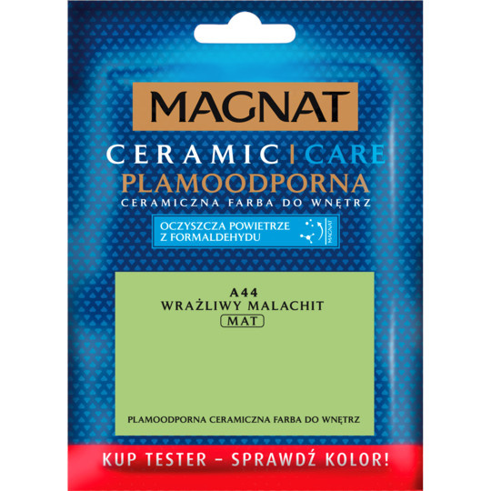 FARBA CERAMICZNA MAGNAT CARE TESTER 30ML WRAŻLIWY MALACHIT A44