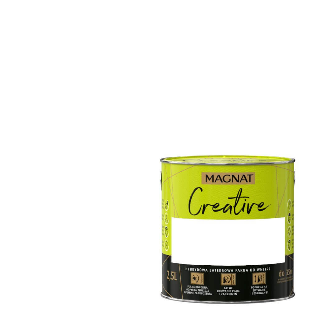 FARBA LATEKSOWA MAGNAT CREATIVE 2.5L BEZDYSKUSYJNA BIEL CR32