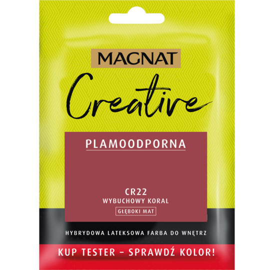 FARBA CERAMICZNA MAGNAT CREATIVE TESTER 30ML WYBUCHOWY KORAL CR22