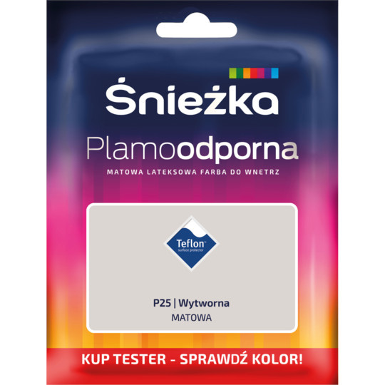 FARBA LATEKSOWA ŚNIEŻKA PLAMOODPORNA TESTER 30ML WYTWORNA P25