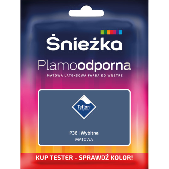 FARBA LATEKSOWA ŚNIEŻKA PLAMOODPORNA TESTER 30ML WYBITNA P36