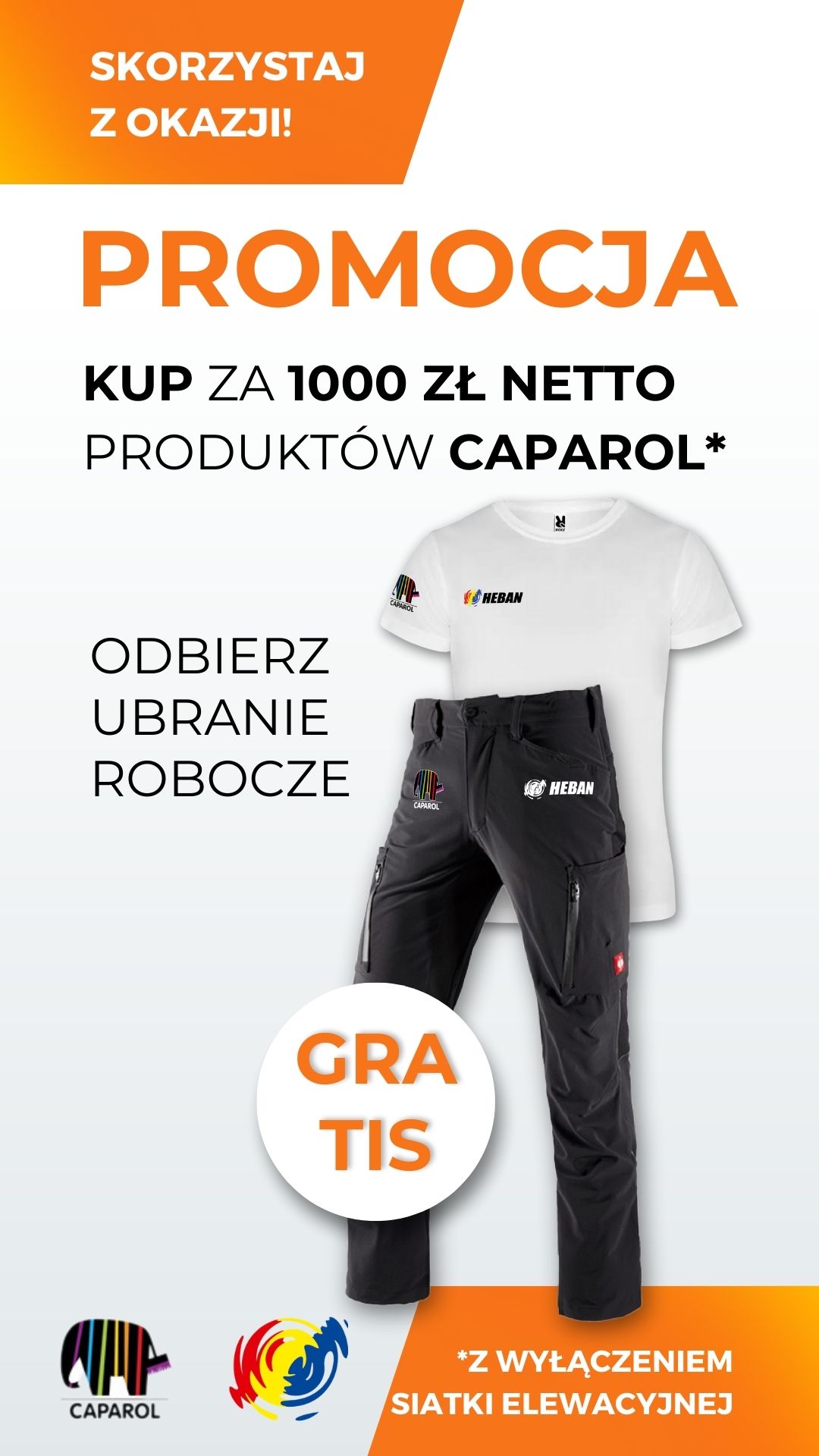 Odbierz ubranie robocze przy zakupie Caparol